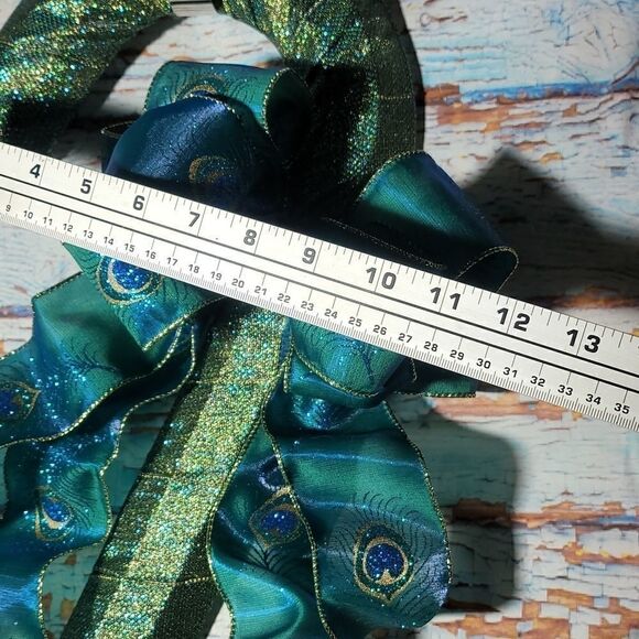 Peacock Candy Cane Wreath  - Picture 5 of 8